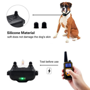 Electric Dog Training Collar Waterproof Dog Bark Collar Pet With Remote Control Rechargeable Anti Barking Device All Size Dogs