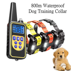 Electric Dog Training Collar Waterproof Dog Bark Collar Pet With Remote Control Rechargeable Anti Barking Device All Size Dogs