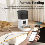 ROJECO Automatic Cat Feeder With Camera Video Cat Food Dispenser Pet Smart Voice Recorder Remote Control Auto Feeder For Cat Dog