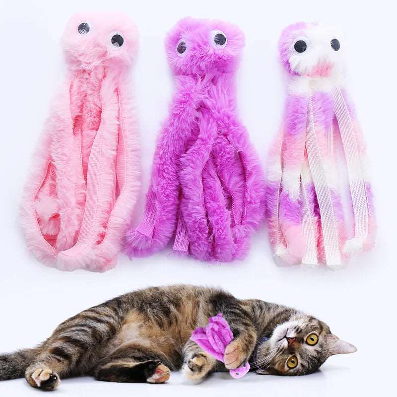 Cat toy Cute octopus plush toy bite resistant teeth interactive play pet supplies