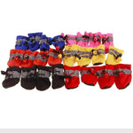 4pcs/set Waterproof Pet Dog Shoes Chihuahua Anti-slip Rain Boots Footwear For Small Cats Dogs Puppy Dog Pet Booties