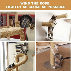 Natural Sisal Rope Cat Scratcher Rope Tree Scratching DIY Toy Paw Claw Furniture Protector Scratching Post Cat Accessories