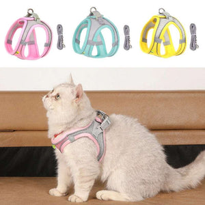 Dog Harness Leash Set for Small Dogs Adjustable Puppy Cat Harness Vest French Bulldog Chihuahua Pug Outdoor Walking Lead Leash